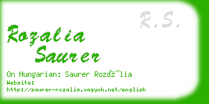 rozalia saurer business card